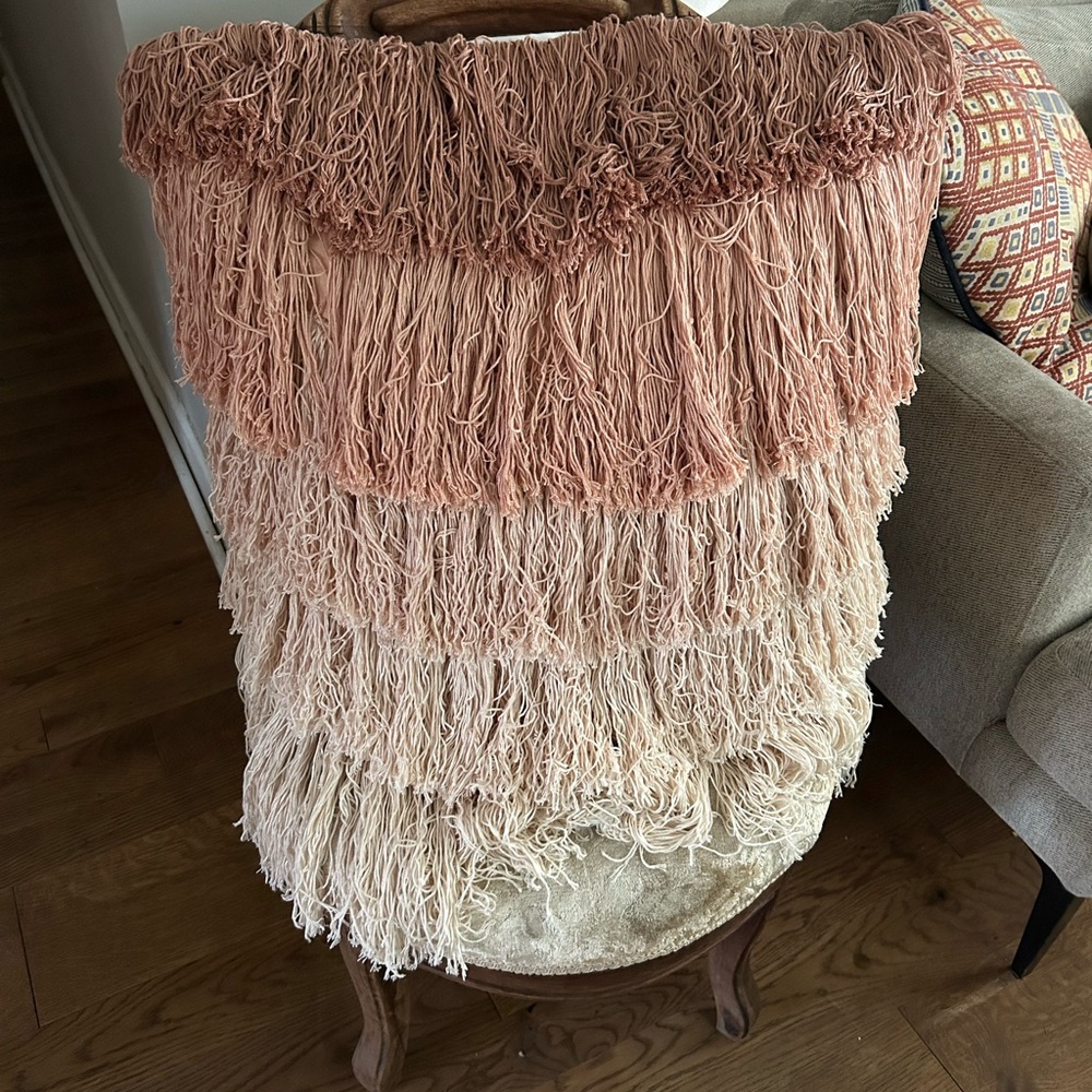 Justina Blakeney X Loloi Hand made waterfall fringe Decorative Pillow